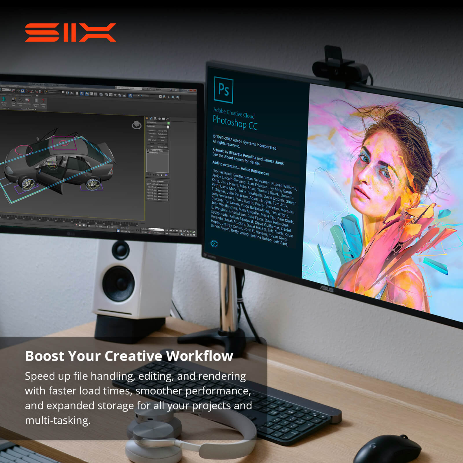 SIX NVME M.2 SSD PCIe 4.0 - m.2 2280 ssd, Read UP to 7350MB/s for Gaming PS5 Memory Storage Expansion with Heatsink